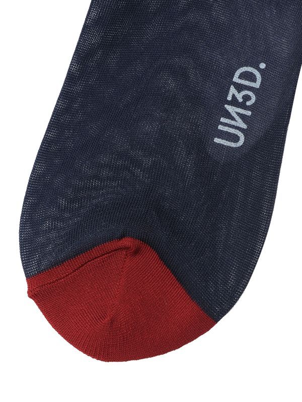 BACK LINE SHEER SOCKS / バックラインシアーソックス (ネイビー)