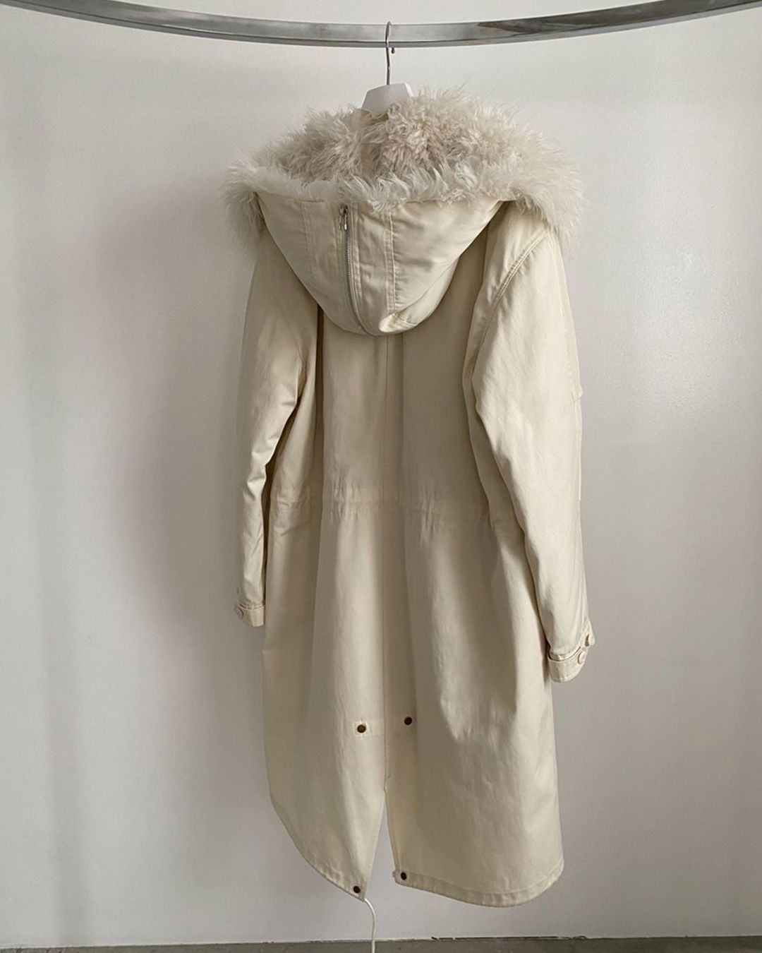 【先行予約】【25TH-20】モッズコート (ホワイト) M-65 Mods Coat (White) /  エコファー  /  フェイクファー 【受注期間6/14 23:59まで】