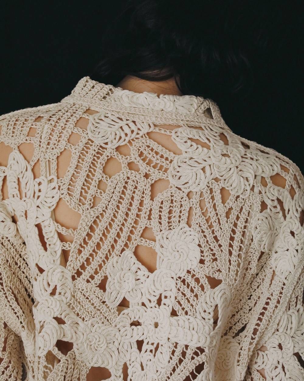 エンブロイダリーオーバーシャツ (アイボリー) Embroidery Over Shirts (Ivory) /  26AW