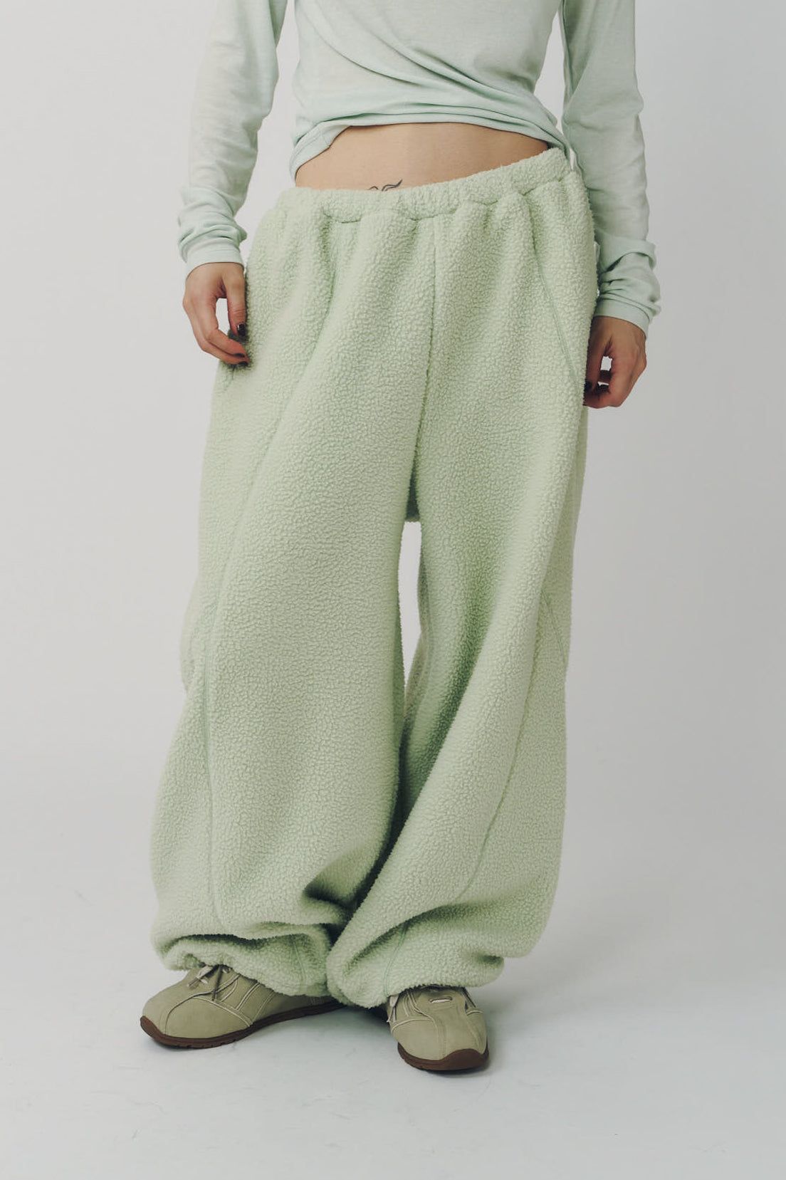 ボアパンツ (ミント) switching boa pants(unisex) (Mint) / 26AW