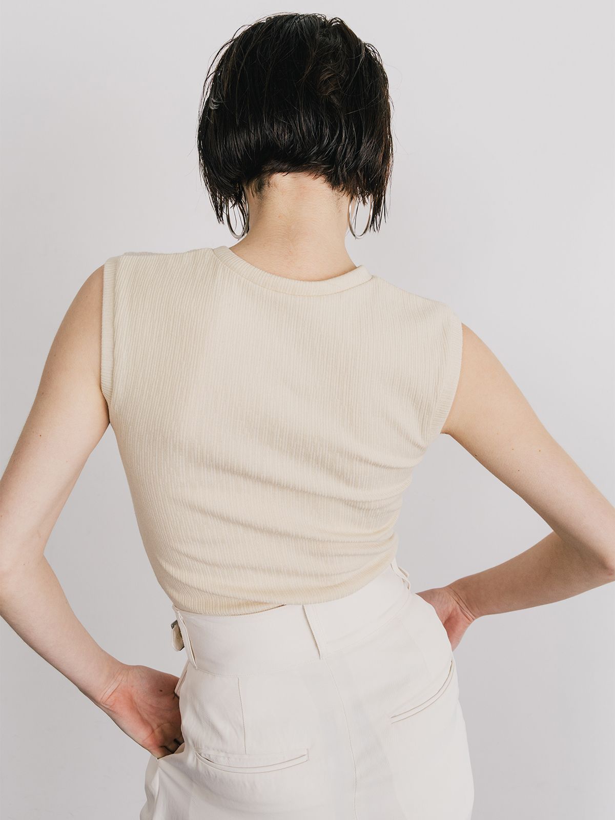 【25SS】SLEEVE LESS SLEEPING HENLY SHIRT / スリーブレス スリーピングヘンリーシャツ (ライトベージュ)