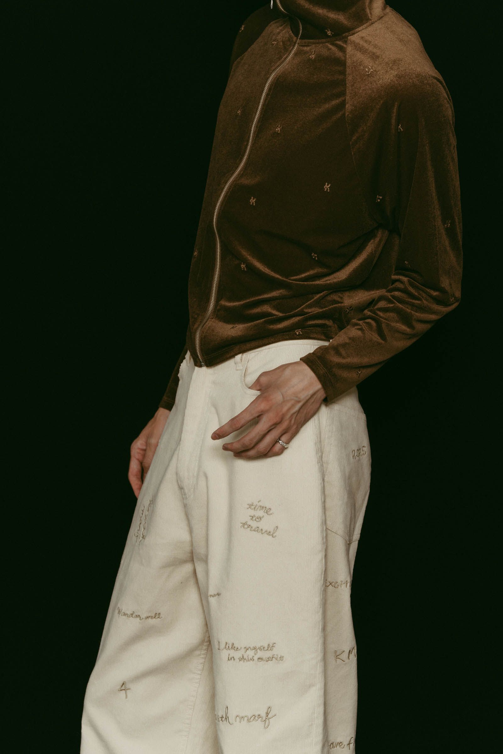 velours track jacket / ベロアトラックジャケット (ブラウン) / 25AW