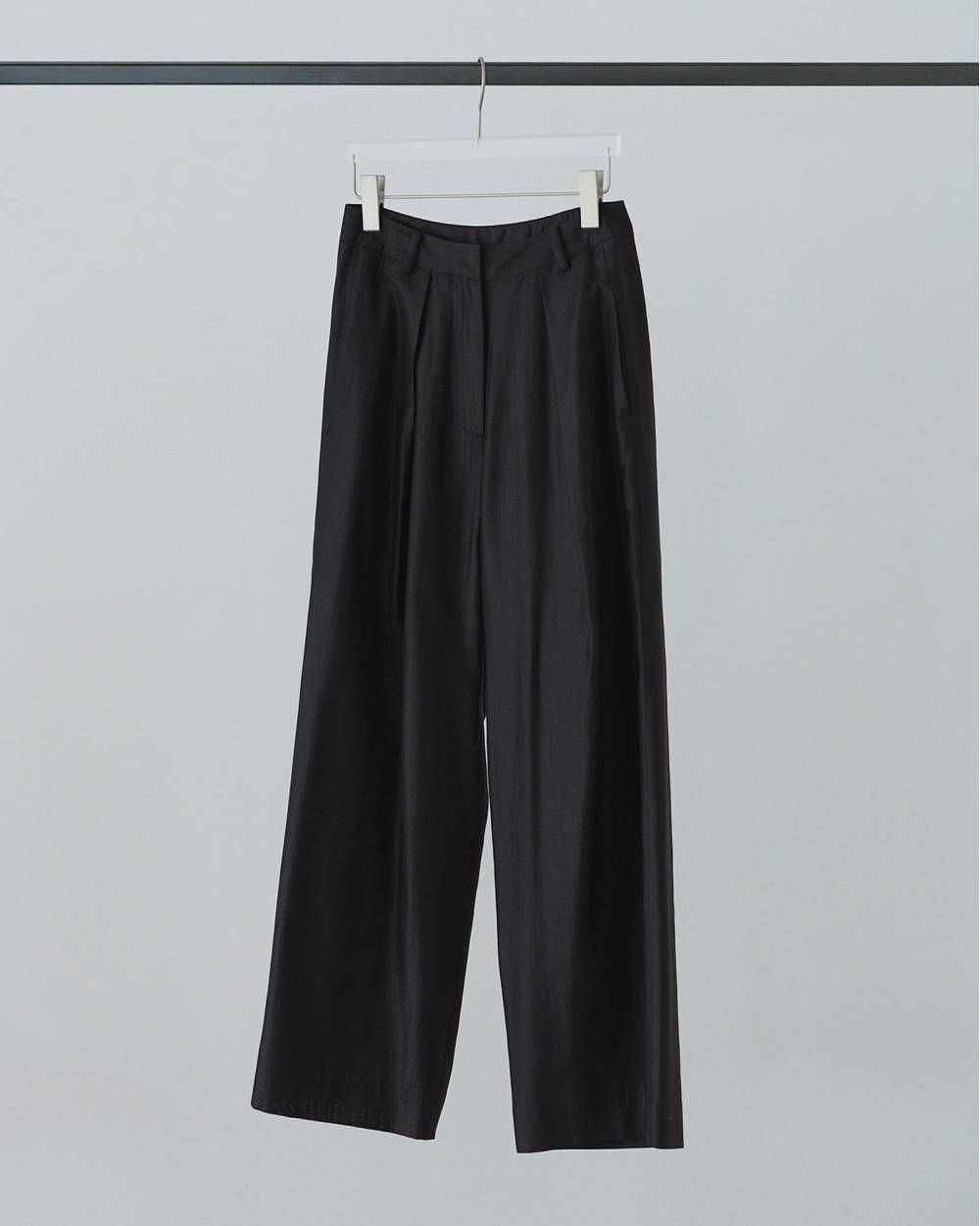 シアータックパンツ (ブラック) Sheer Tuck Pants (Black) / 26SS