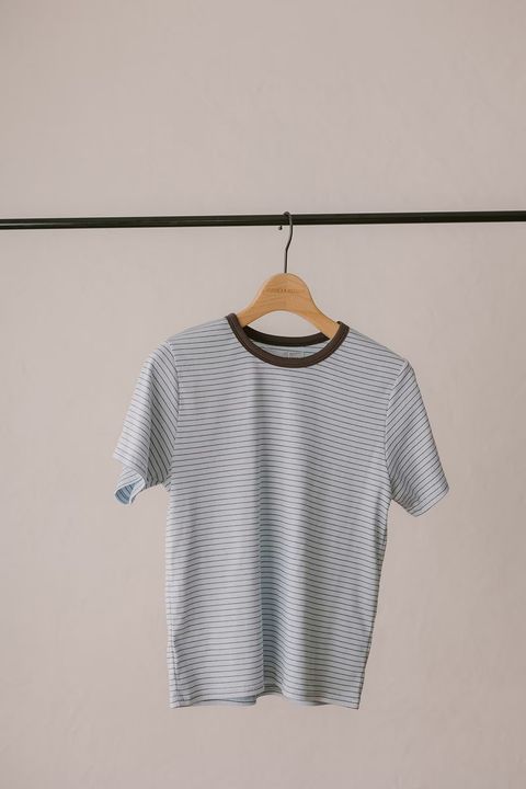 コンフォートスリムボーダーTシャツ (ライトブルー) Slim Border T-shirt (Light blue) /  26SS