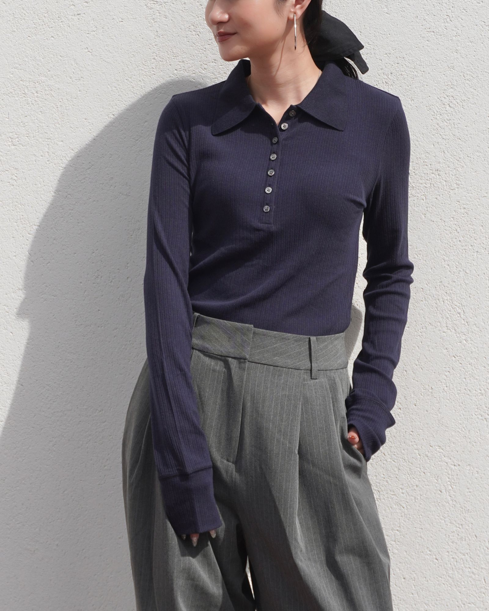 【25AW】ROLAND POLO / ローランポロシャツ (ネイビー)