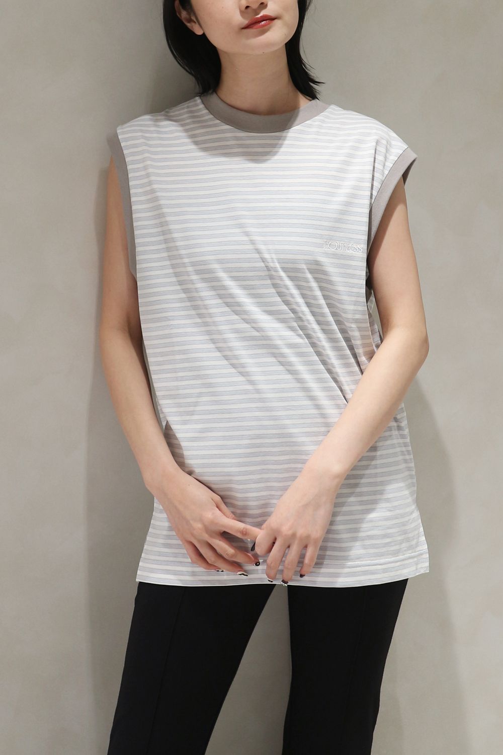 NOUNLESS DRY BORDER TANK TOP / ドライボーダータンクトップ (ブルー)