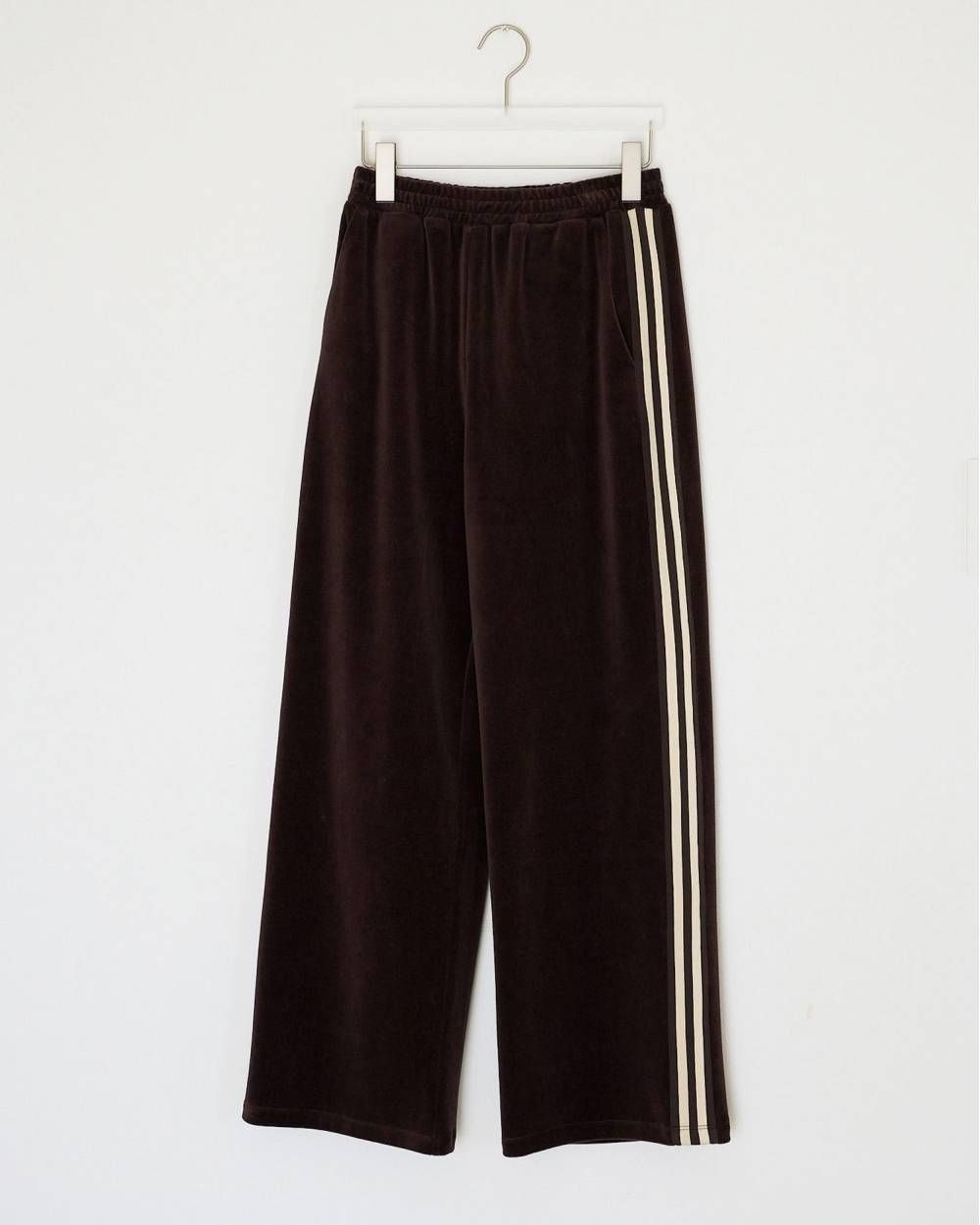 ベロアトラックパンツ (ブラウン) Velour Track Pants (Brown) /  26AW