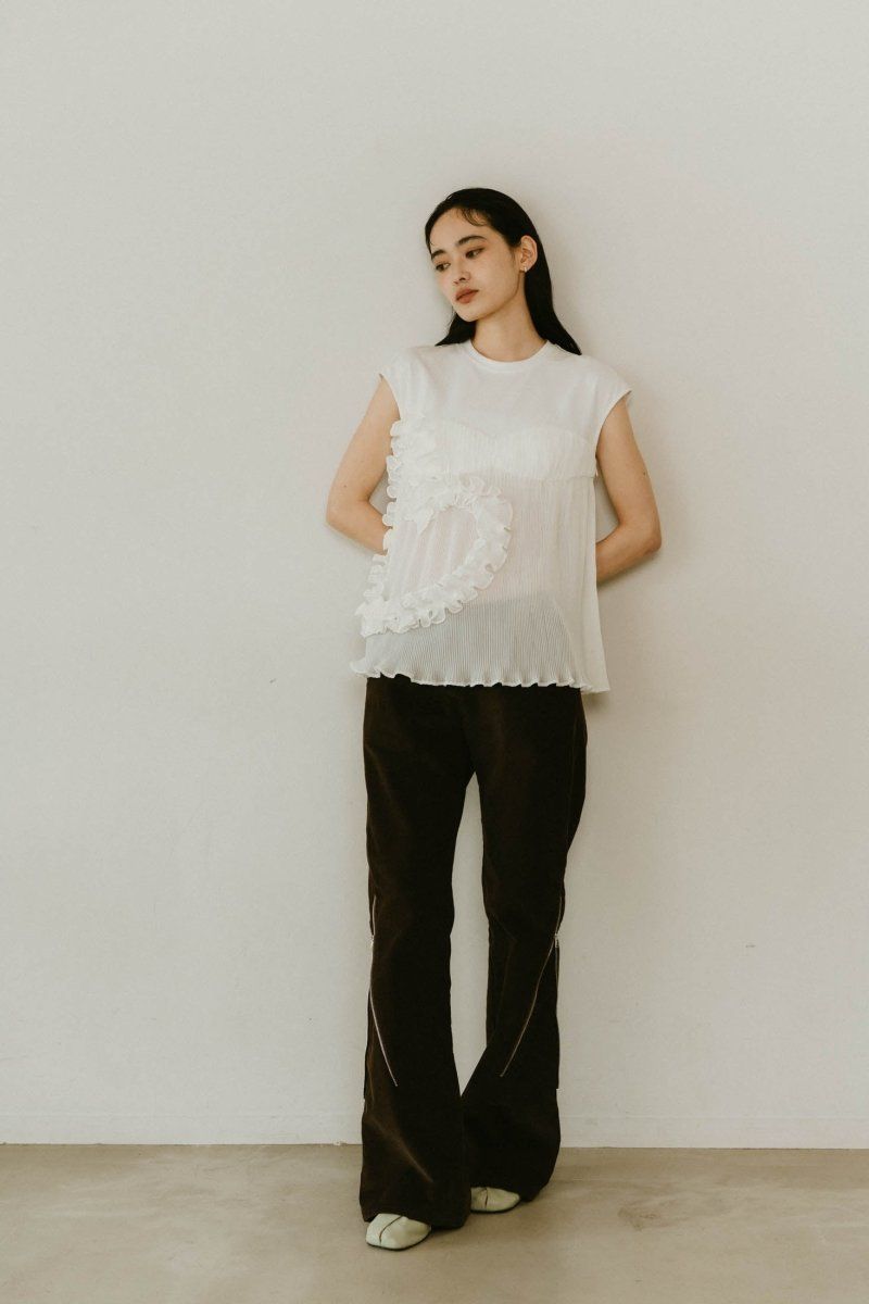 Knuth Marf - heart motif tulle tops / ハートモチーフ