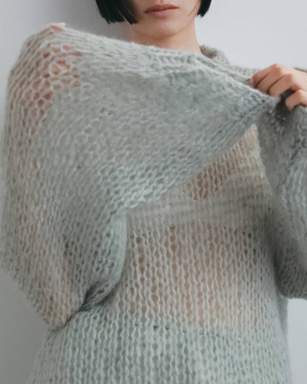 ローゲージモヘアニット (ミント) Lowgauge Mohair Knit (MInt) / 26AW 【6月29日まで期間限定予約】