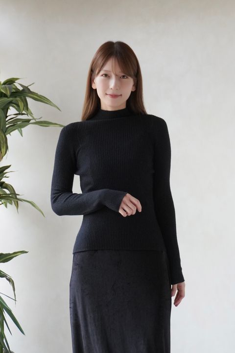 ホールガーメントニットトップス (ブラック) WHOLEGARMENT knit top (Black) / 26AW