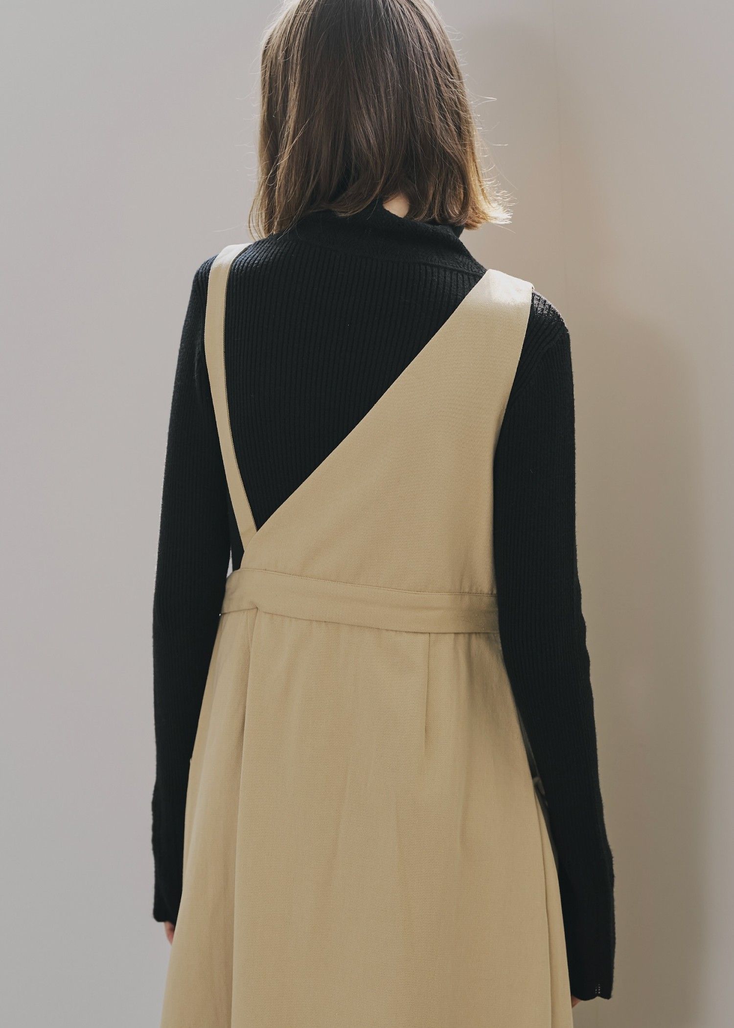 scallop high neck flare sleeve knit / ハイネックフレアスリーブニット (ブラック) / 25AW /