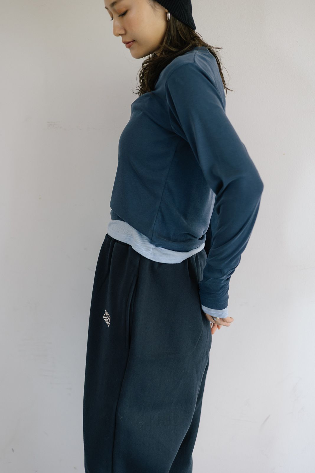 レイヤードライクロンT (ネイビー) Layered Long Sleeve T-shirt (Navy) / 26AW