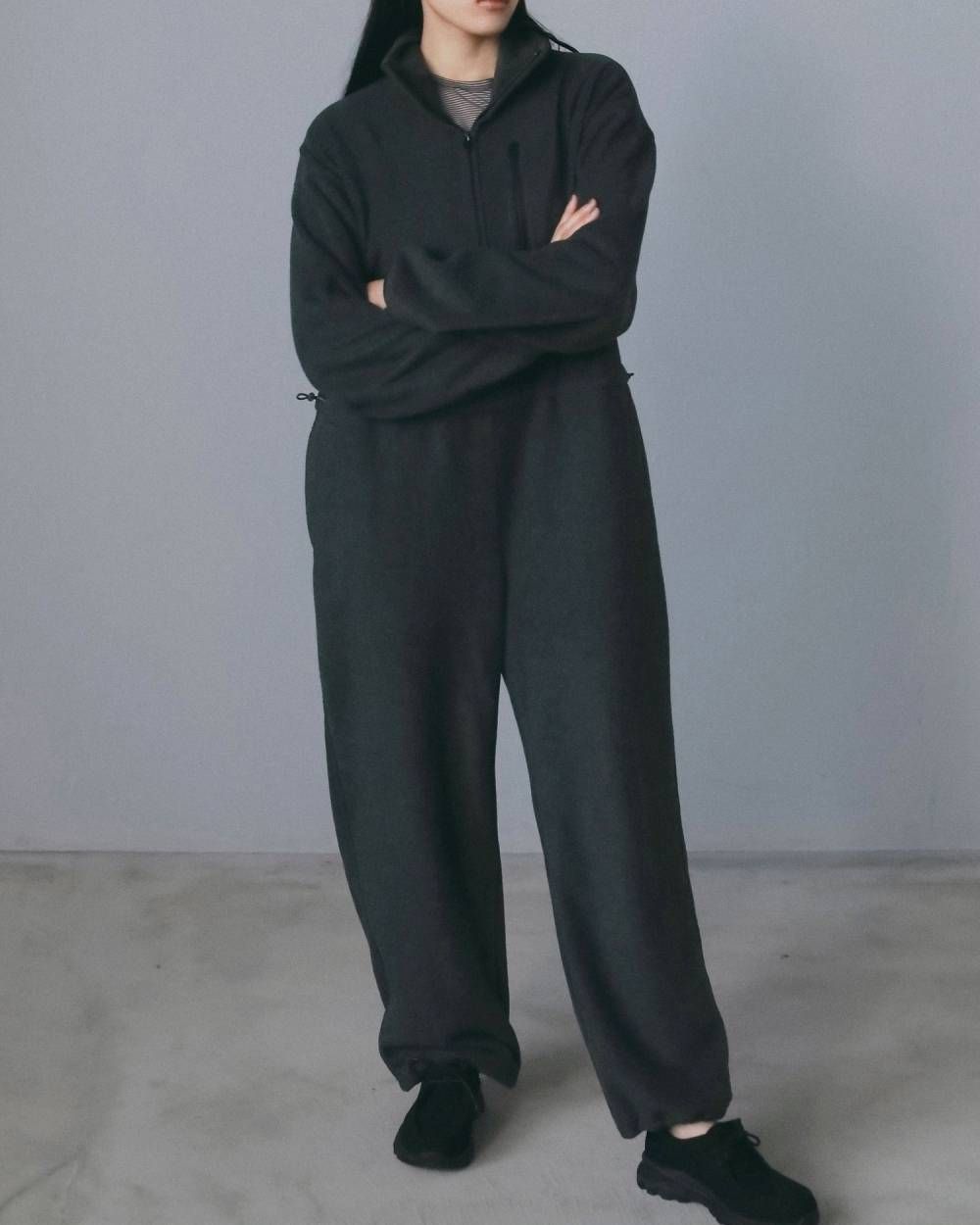 フリースハーフジップ コンビネゾン (チャコールグレー) Fleece Halfzip Combinaison (Charcoal gray) / 26AW 【6月29日まで期間限定予約】