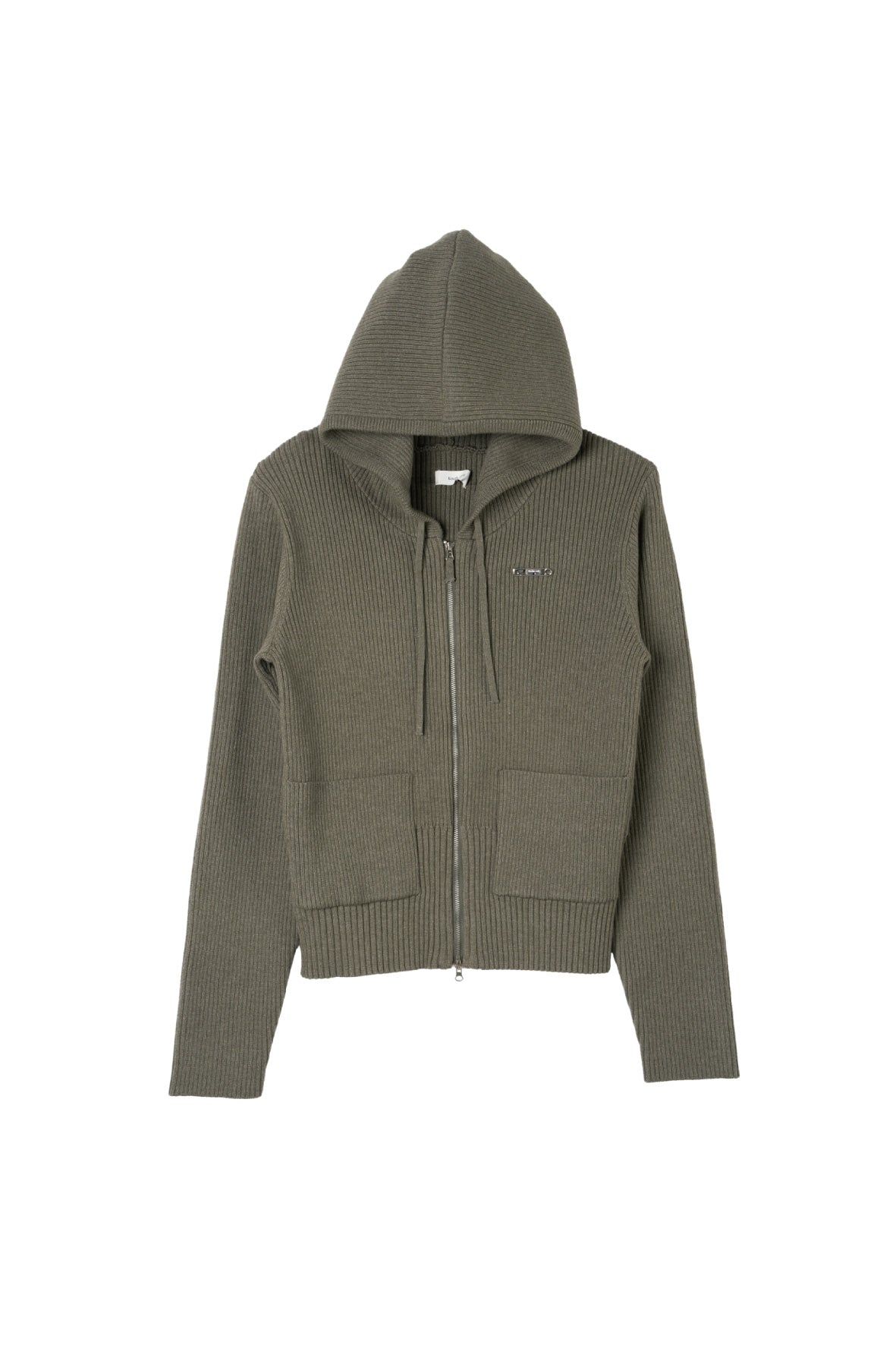 ニットパーカー (グレー) hooded knit parka (Gray) / 26AW