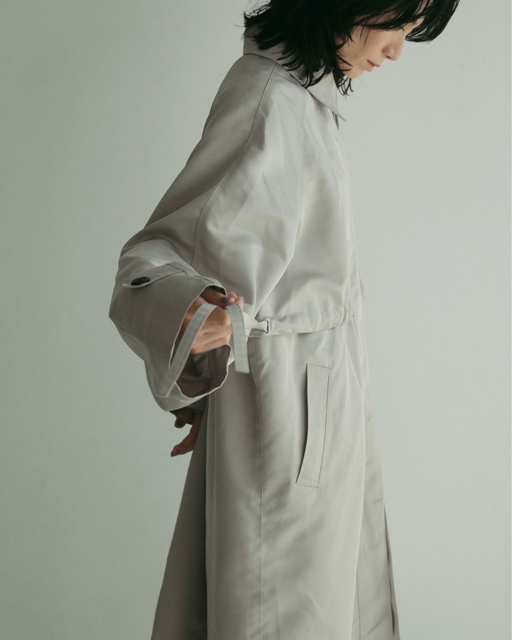 アンヌーク　ツイルステンカラーコート (オートミール) ànuke - Twill Soutiencollar Coat / ツイルステンカラーコート