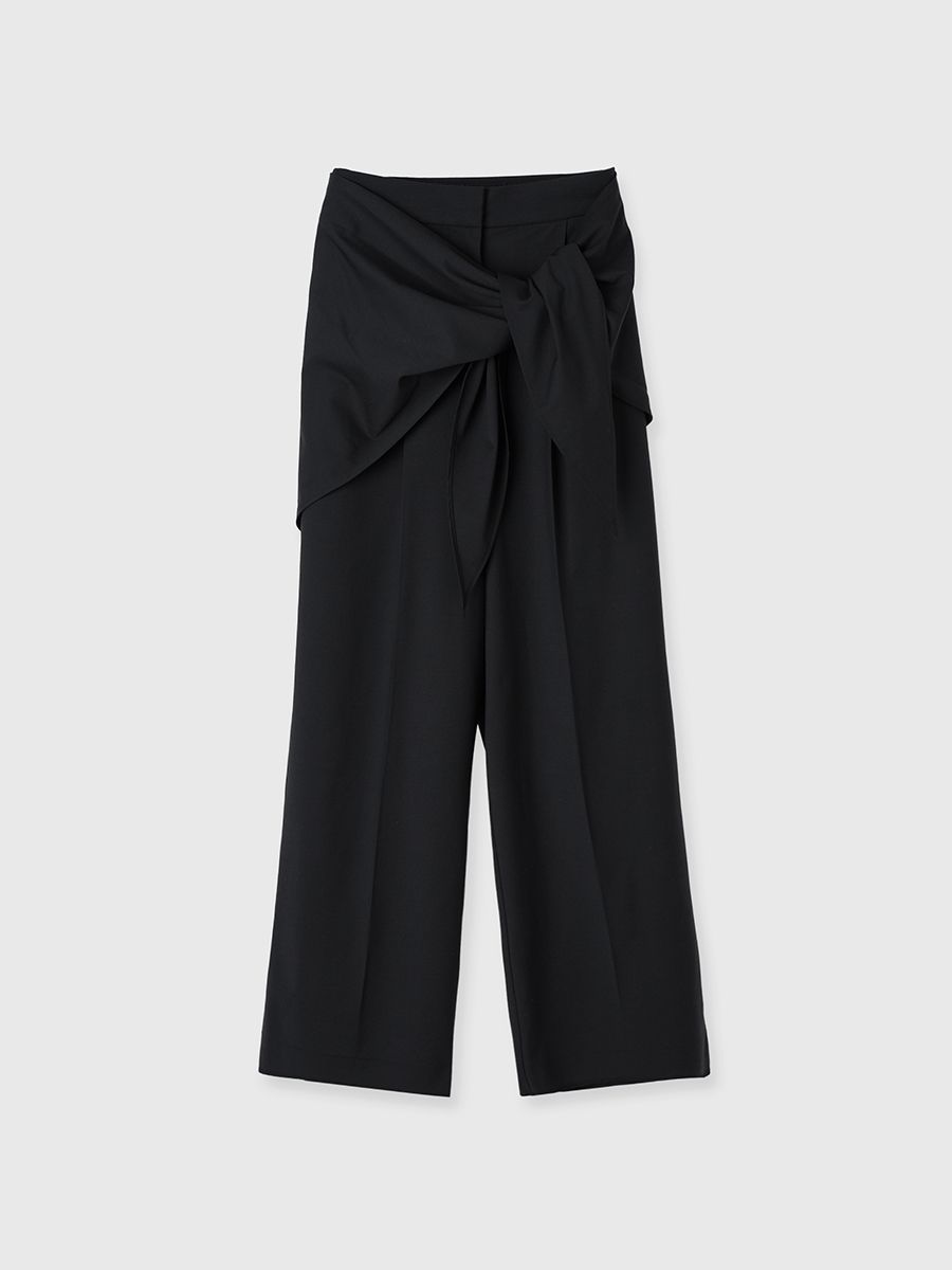 【25SS】SWAY SCARF PANTS / スウェイスカーフパンツ (ブラック)
