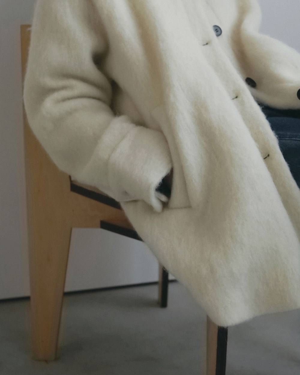 シャギーオーバージャケット (アイボリー) Shaggy Over Jacket (Ivory) / 26AW 【6月29日まで期間限定予約】