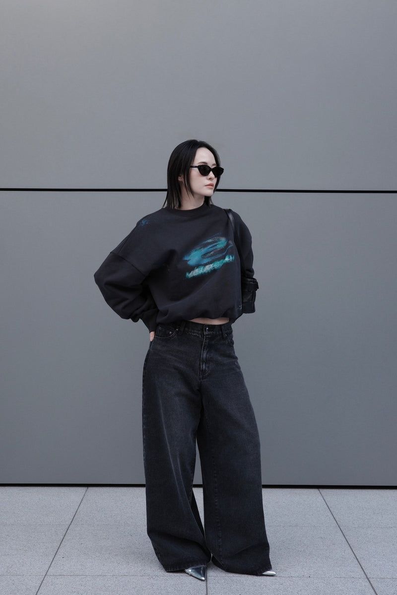 グラフィック スウェット (チャコール) Graphic sweat (Charcoal)