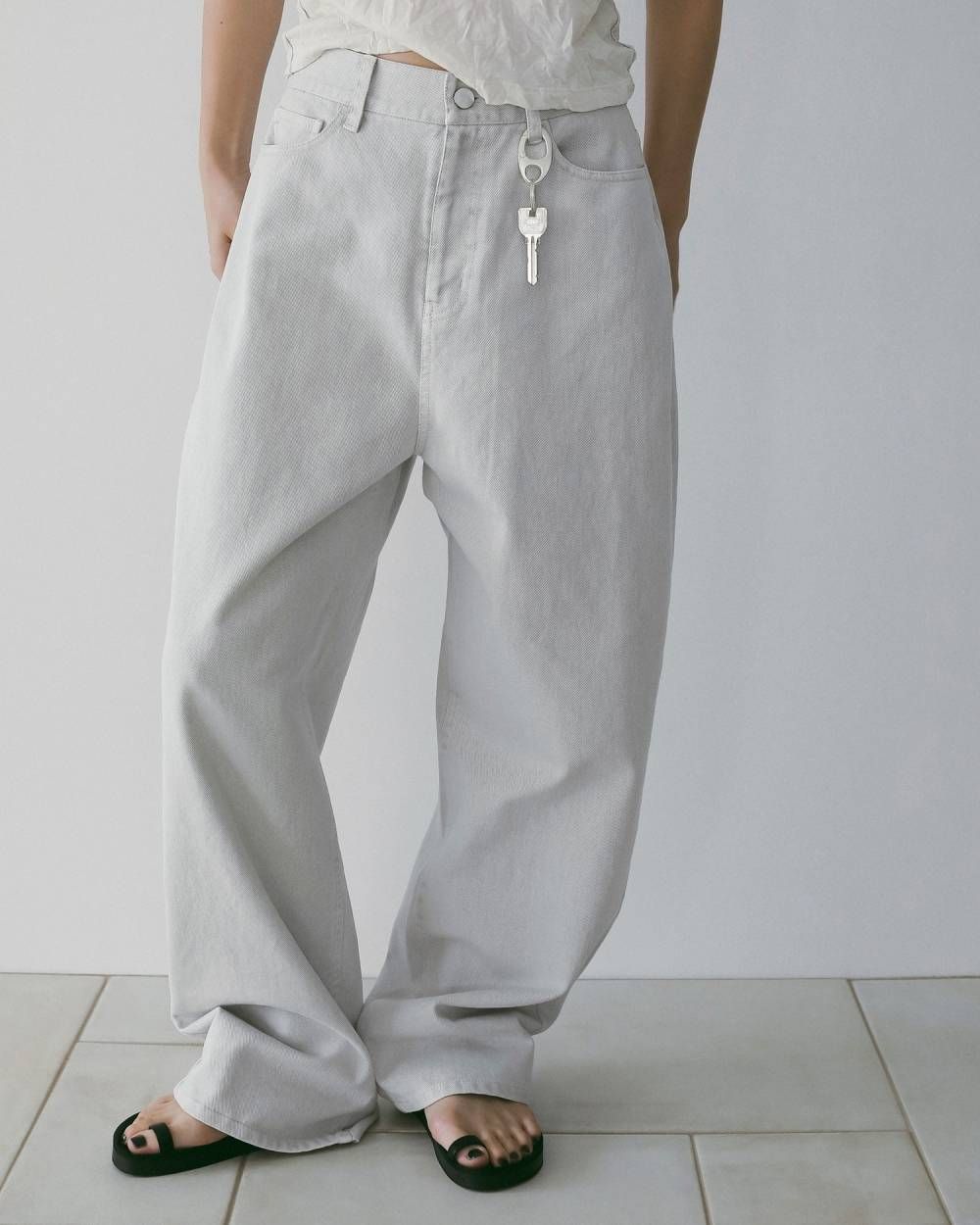 Wide Cocoon Denim / ワイドコクーン デニムパンツ (L/gray) / 26SS