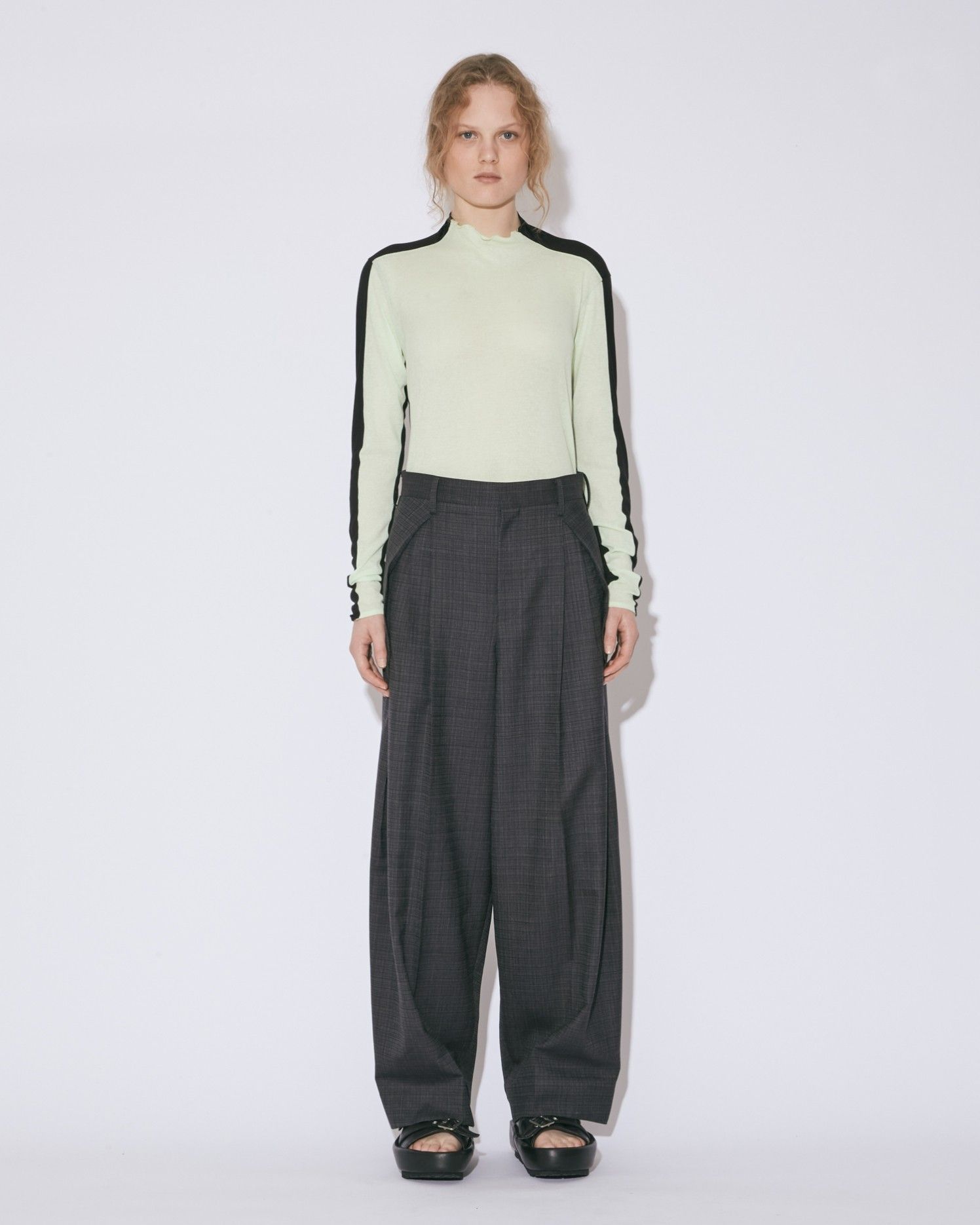 organic cotton frais twoway neck cardigan / オーガニックコットン フレーズ2ウェイネック カーディガン (ブラック)