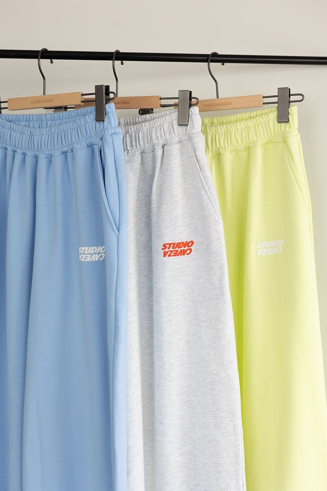 STUDIO CAVEZA Print Sweat Pants (Light gray) / スタジオカベサ プリントスウェットパンツ (ライトグレー) / 26SS