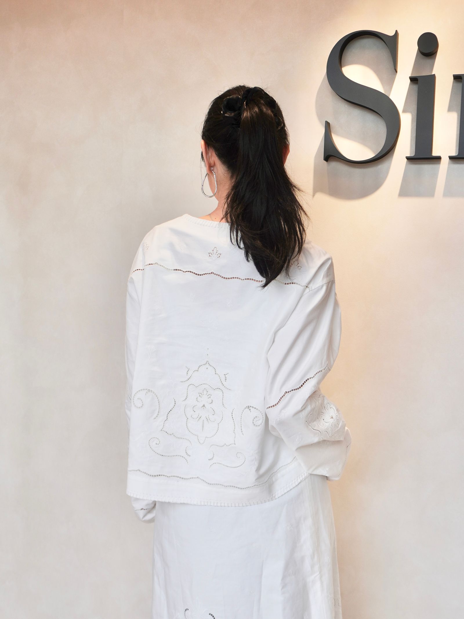 【25AW】VENEZIA LACE BLOUSE / ヴェネツィアレースブラウス (ホワイト)