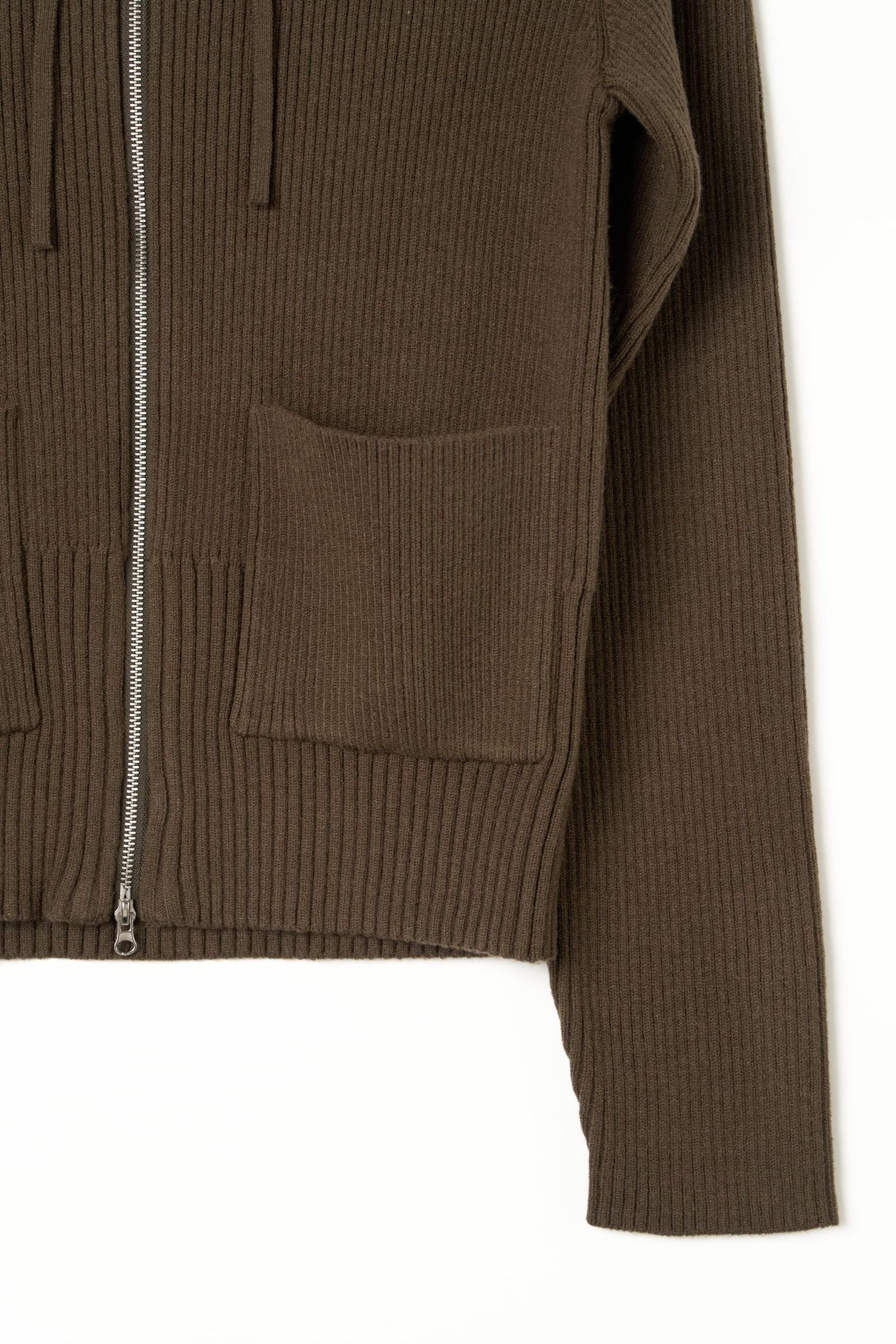 ニットパーカー (ブラウン) hooded knit parka (Brown) / 26AW