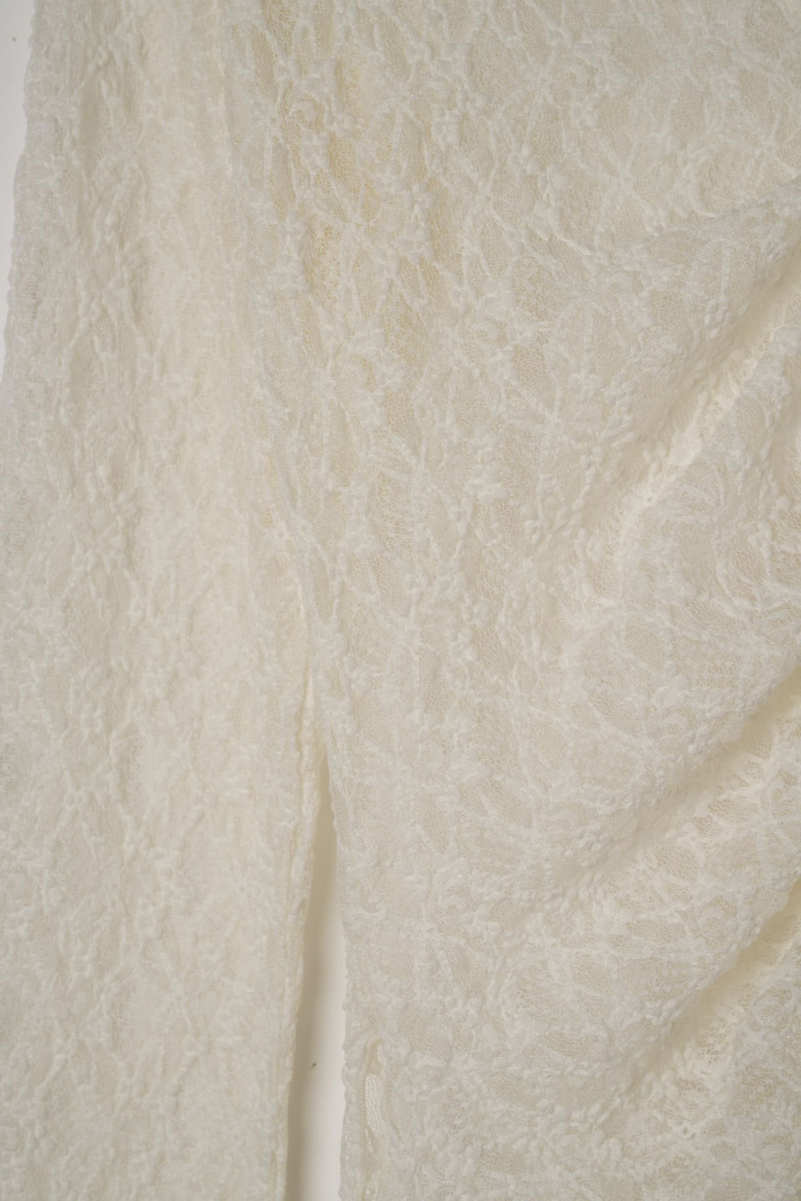 レーストップス (ホワイト) lace gathered top (White) / 26AW