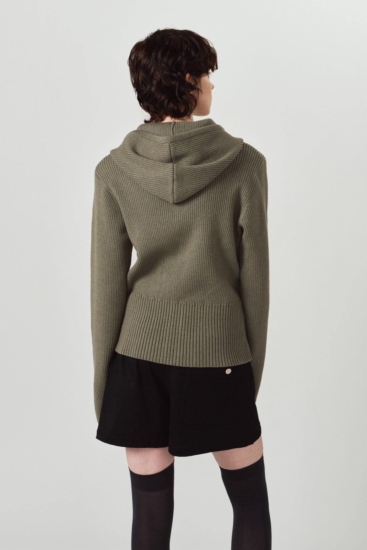 ニットパーカー (グレー) hooded knit parka (Gray) / 26AW