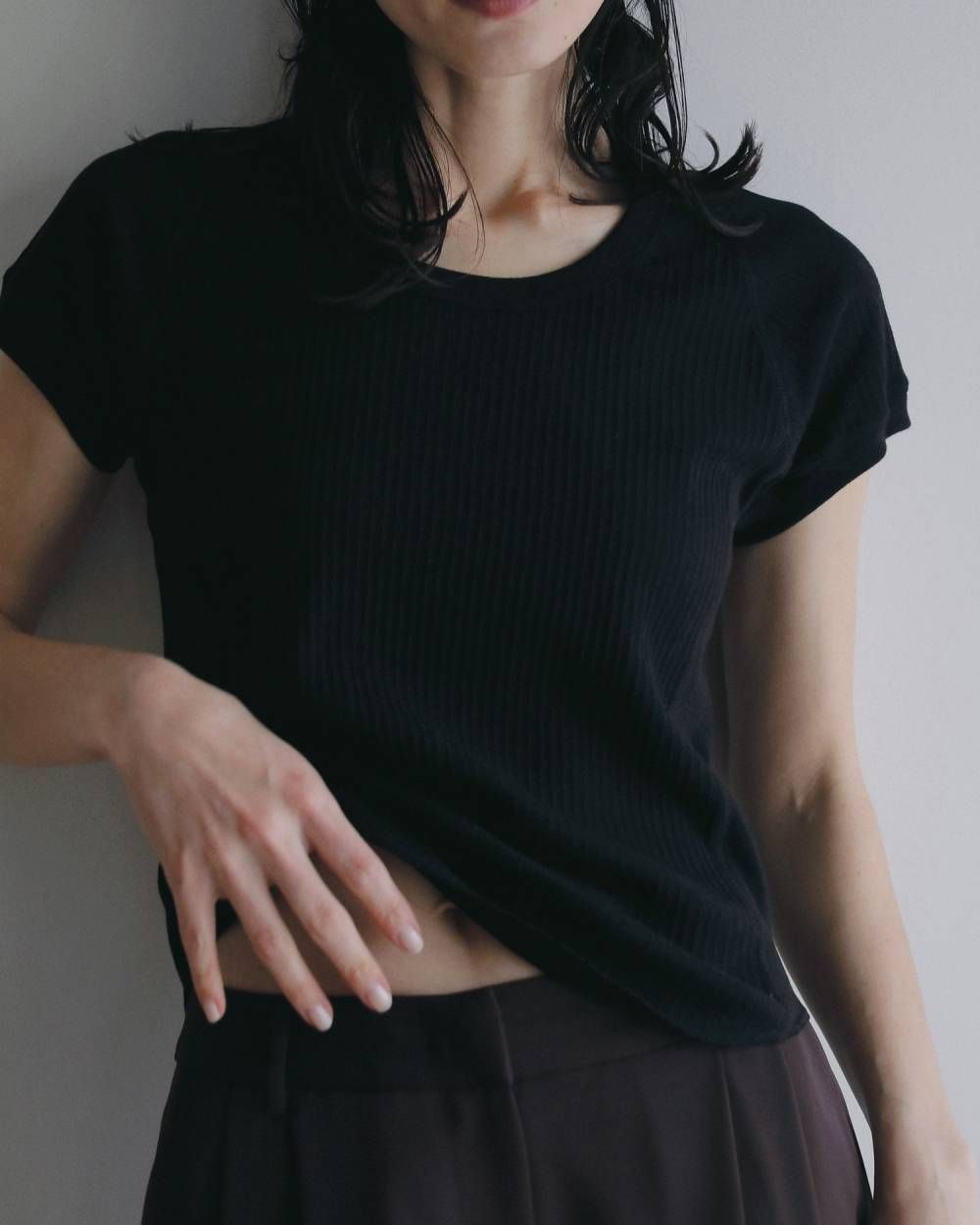 ヴィンテージリブトップス (ブラック) Vintage Rib Tops (Black) / 26SS