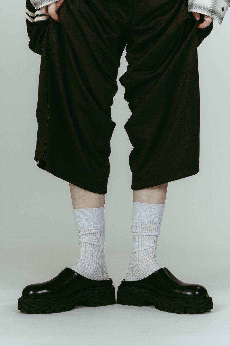 embroidered long socks (White) / ロゴ刺繍 ロングソックス (ホワイト) / 26SS