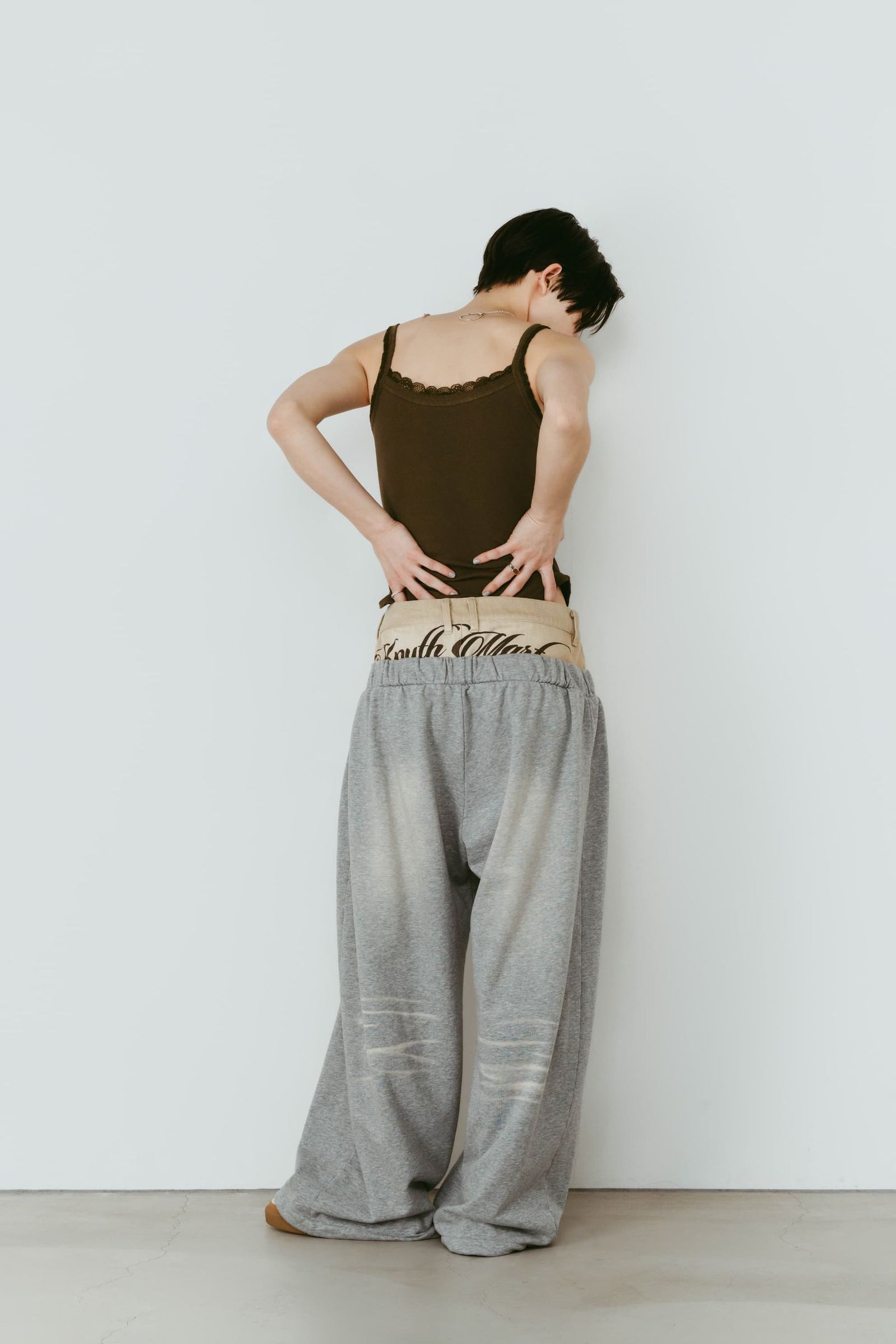 ダブルレイヤースウェットパンツ (グレー) double-layer sweatpants (Gray) /  26SS
