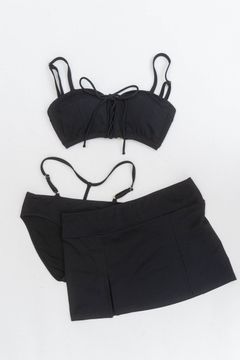 slit skirt swim wear / スリットスカートスイムウェア (ブラック) / 水着