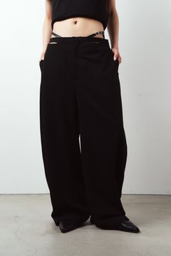 スパゲッティパンツ spaghetti pants (Black) /  26SS