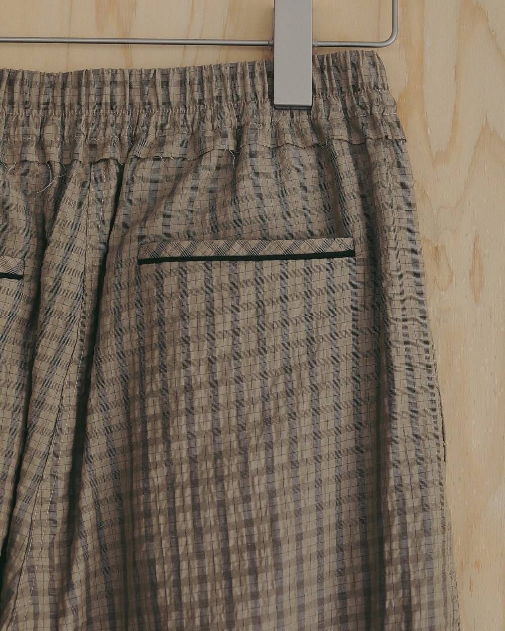 シアサッカー ルーズパンツ (ベージュ) Suckercheck Loose Pants (Beige) / 27SS