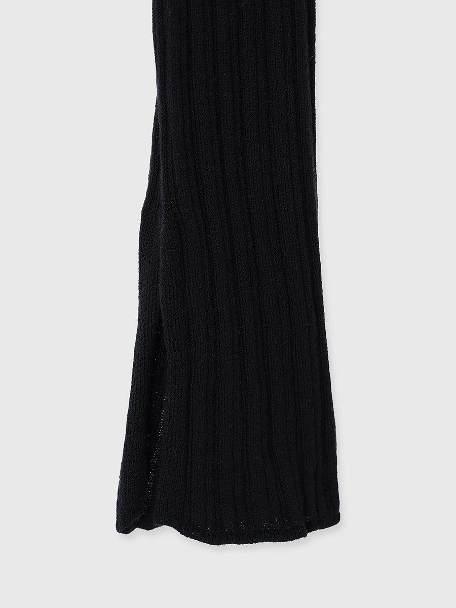 【25SS】KNIT BUSTIER LONG SHIRTS / ニットビスチェ ロングシャツ (ブラック)