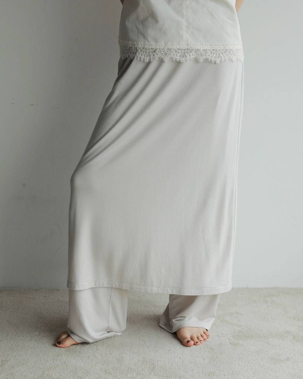レイヤード ラフパンツ (アイボリー) Layered Rough Pants (Ivory) / 27SS
