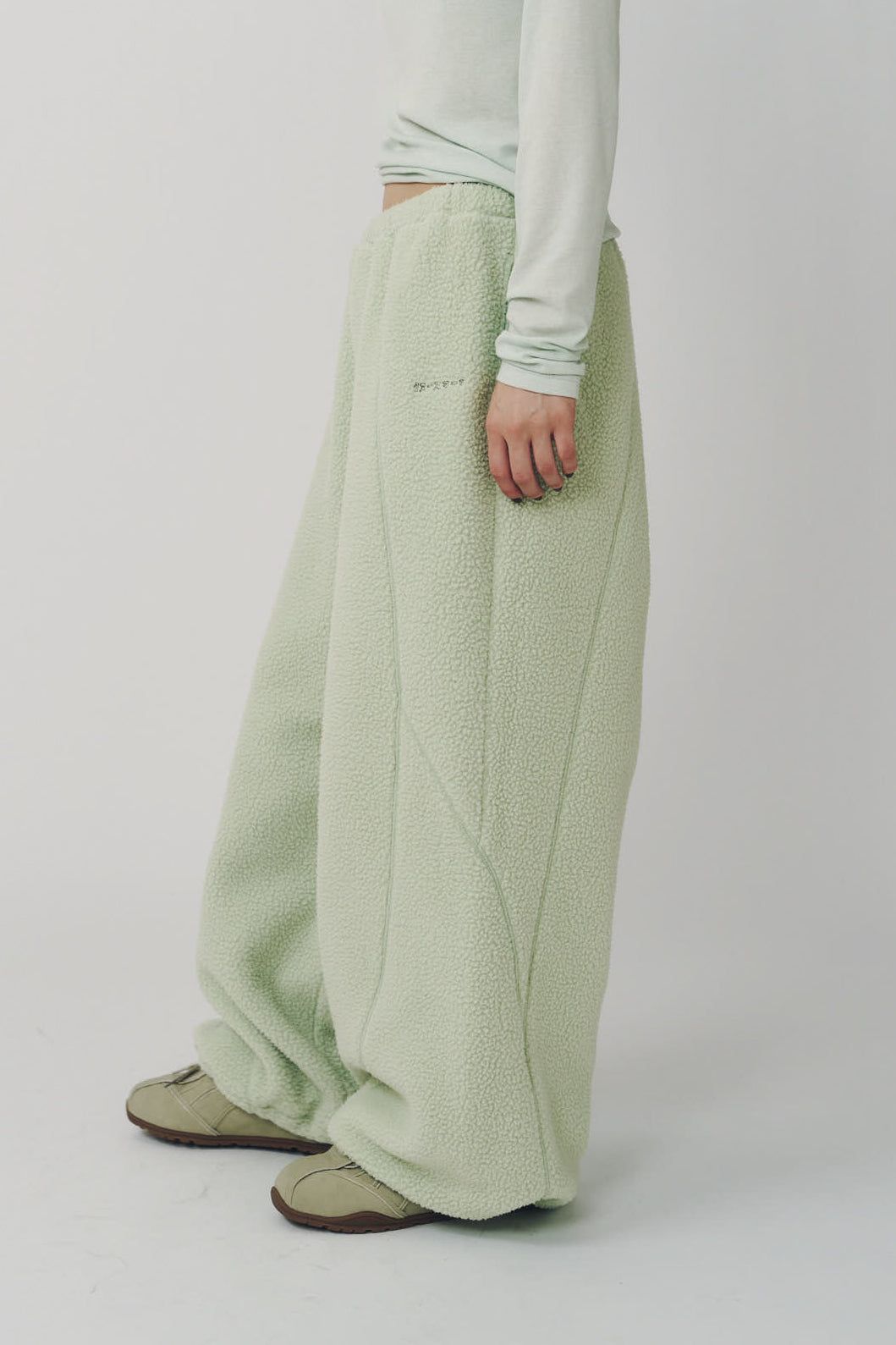 ボアパンツ (ミント) switching boa pants(unisex) (Mint) / 26AW