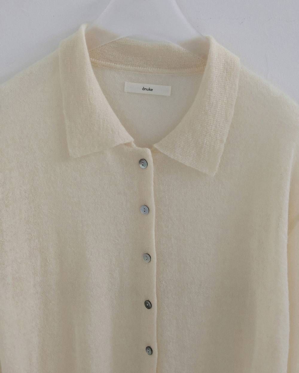 オーバーニットシャツ (アイボリー) Over Knit Shirts (Ivory) / 26AW 【6月29日まで期間限定予約】