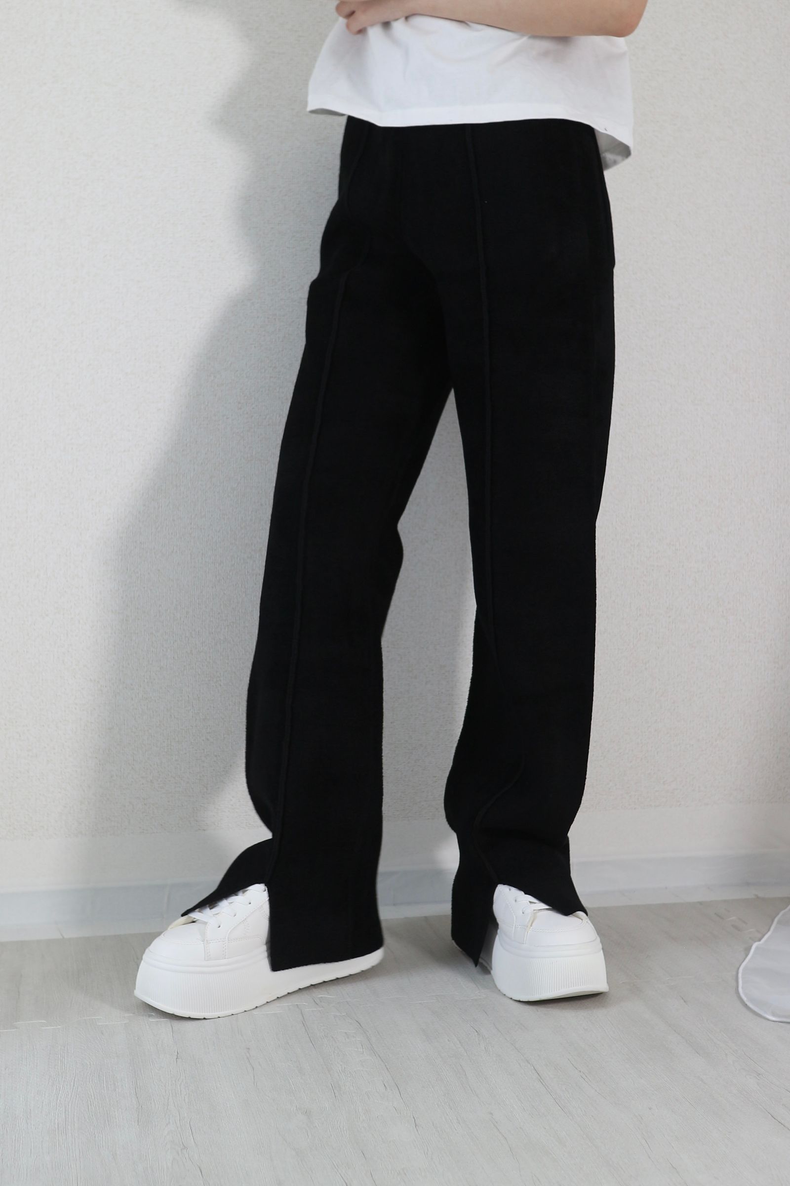 MOGOL KT PT / モールニットパンツ (ブラック)