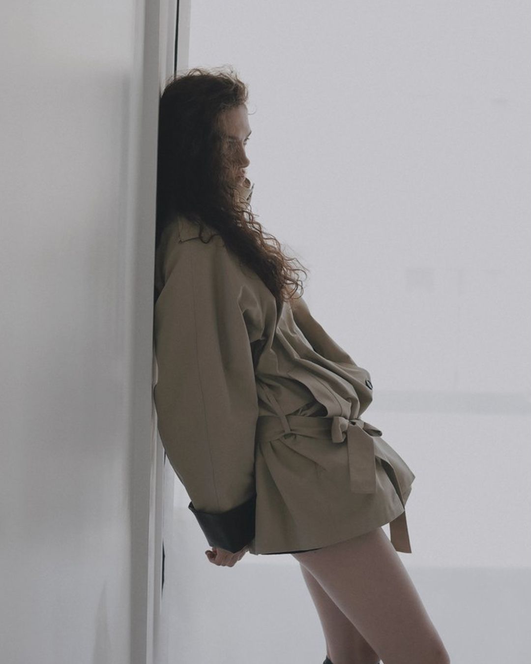 【先行予約】【26TH-05】スタンドカラートレンチコート (ベージュ) Stand collar trench (Beige) /  エコファー  /  フェイクファー 【受注期間6/14 23:59まで】