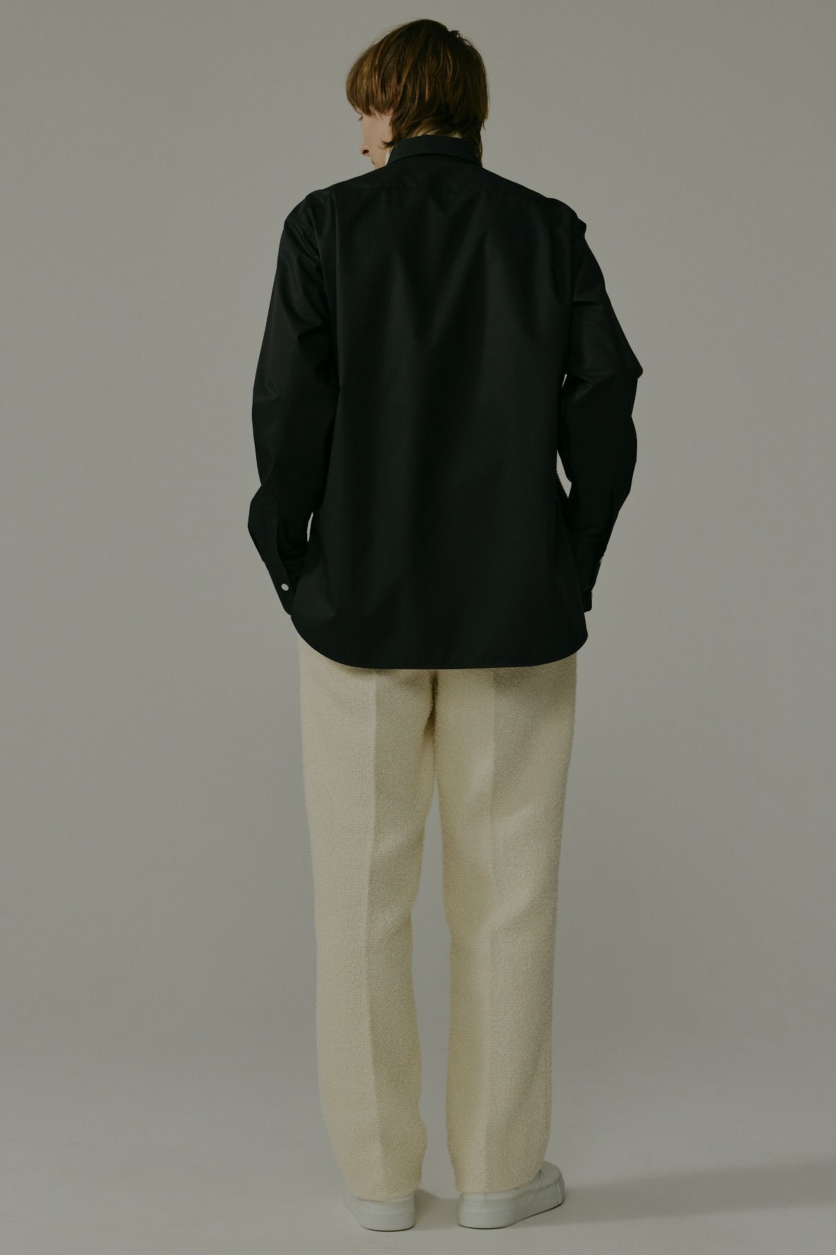 【メンズ】ZIPPER TWILL SHIRT / ジッパーツイルシャツ (ブラック)
