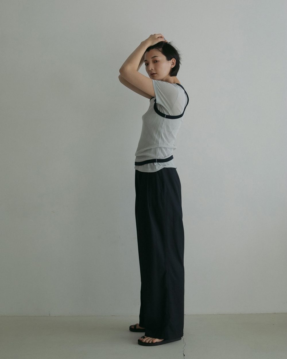 Sheer Slub T-shirts / シアースラブ Tシャツ (アイスブルー)