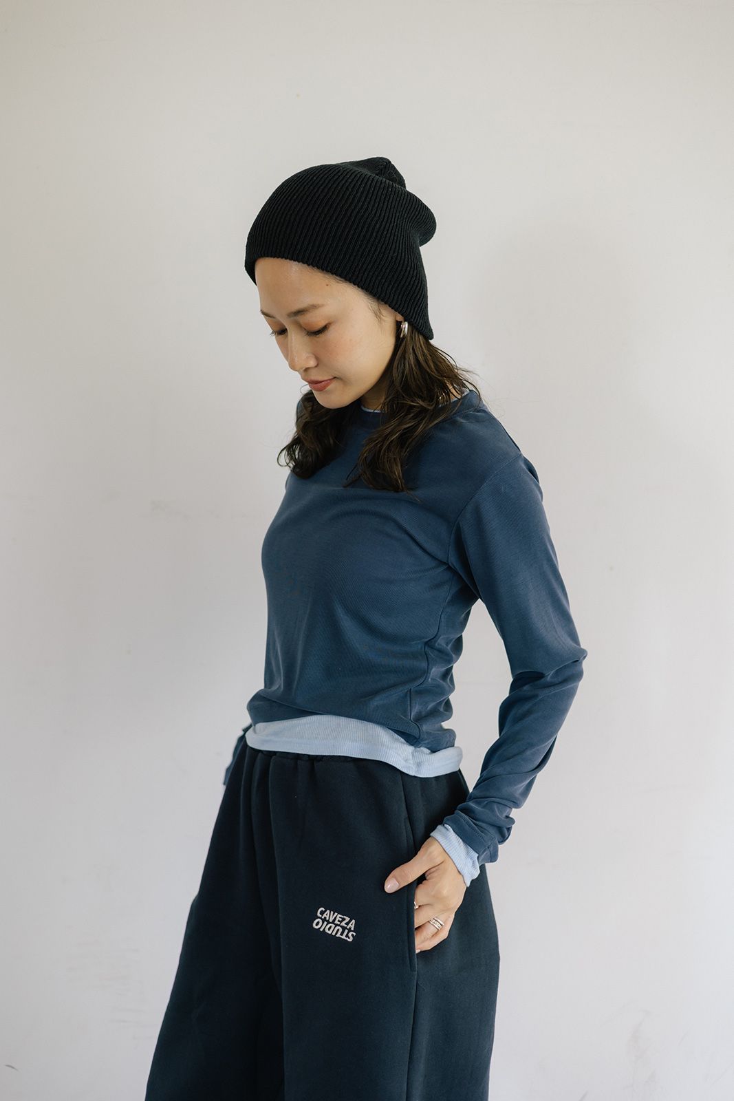 レイヤードライクロンT (ネイビー) Layered Long Sleeve T-shirt (Navy) / 26AW