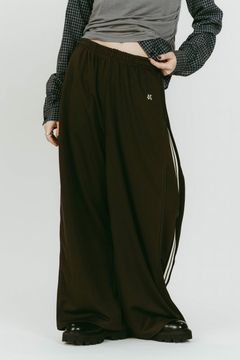 zip-up track pants(unisex) (Brown) / ジップアップ トラックパンツ (ブラウン) / 26SS