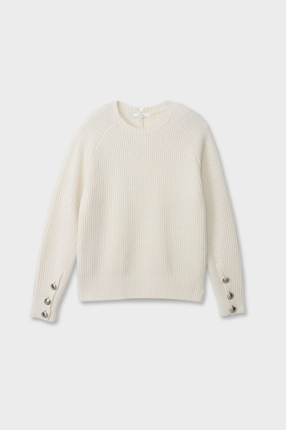 【25AW】RAGLAN CREWNECK KNIT / ラグランクルーネックニット (ホワイト)