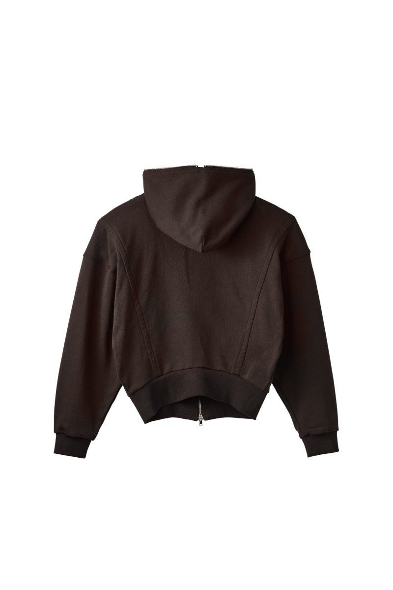 pierced hooded sweatshirt (Charcoal) / ピアス スウェットフーディ (チャコール) / 26SS