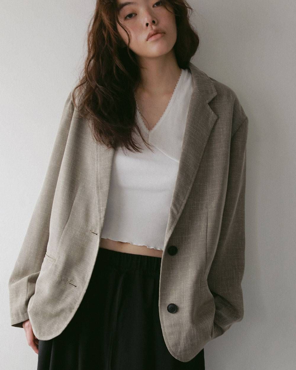 ツイードメッシュ ジャケット (グレージュ) Tweed Mesh Jacket (Graige) / 27SS