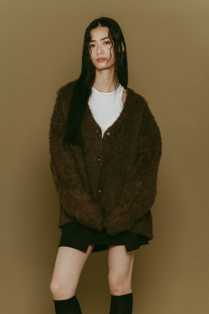 Vnack cardigan(unisex) / Vネックカーディガン (ブラウン) / 25AW