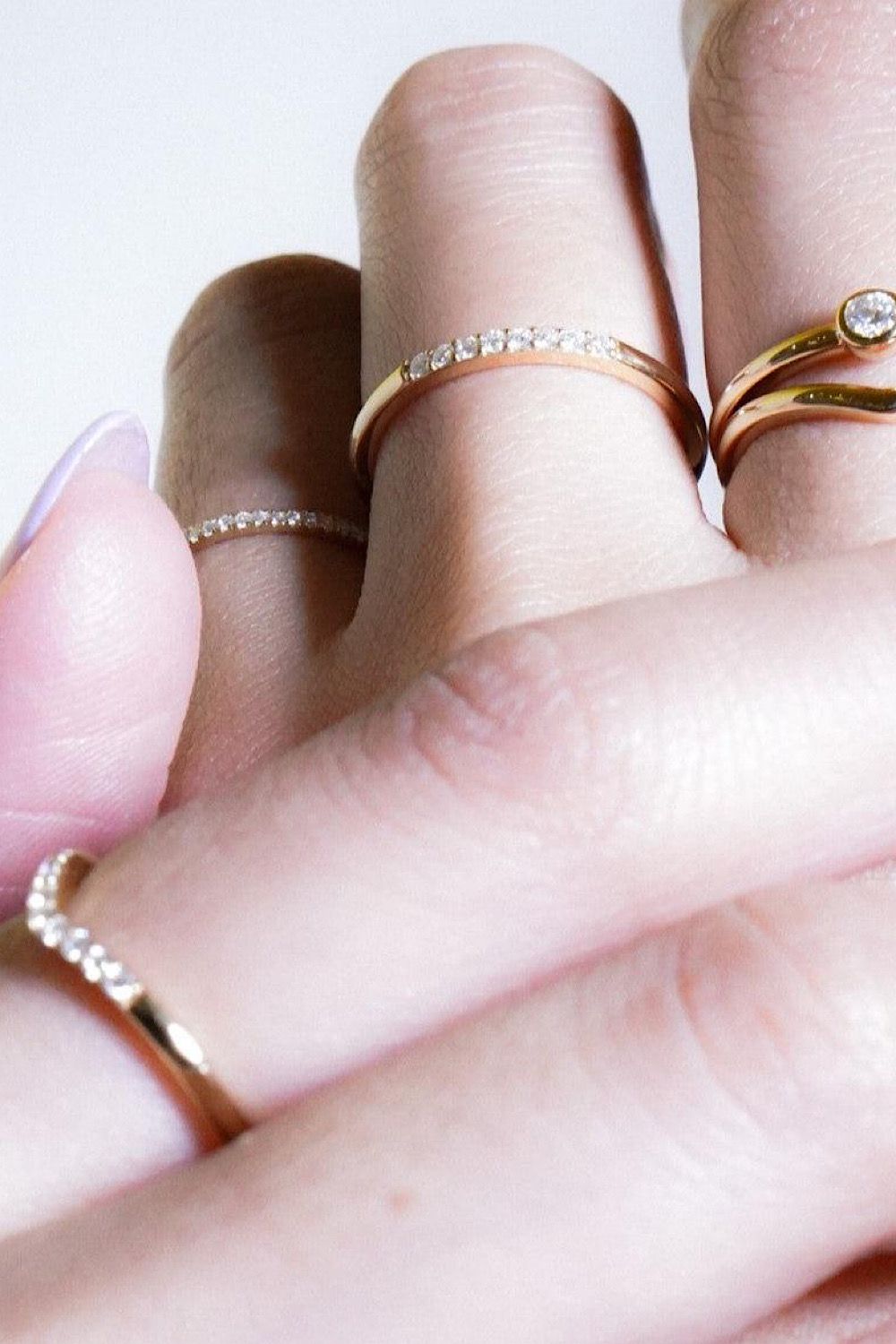 V RECTA RING / ブイ レクタ リング STERLING SILVER 925 (イエローゴールド)